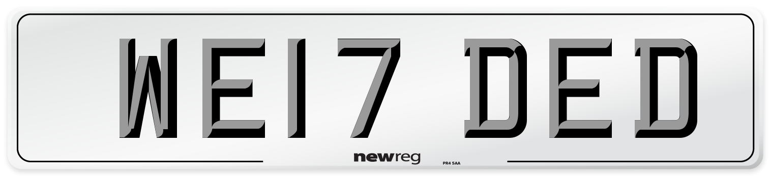 WE17 DED Number Plate from New Reg